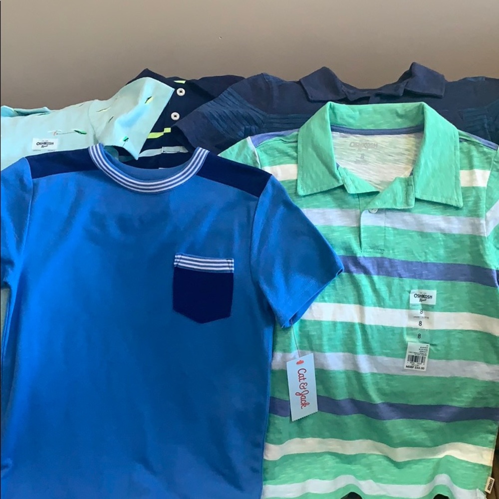 Cat & Jack & Oshkosh boys button down shirt bundle